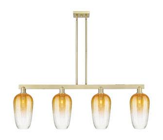 Arcadia Four Light Island Pendant in Antique Brass (405|716-4I-AB-G484-7AM)