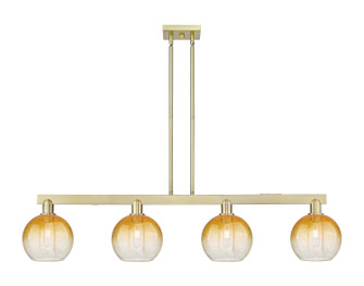 Arcadia Four Light Island Pendant in Antique Brass (405|716-4I-AB-G483-8AM)
