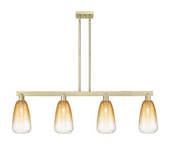 Arcadia Four Light Island Pendant in Antique Brass (405|716-4I-AB-G480-6AM)