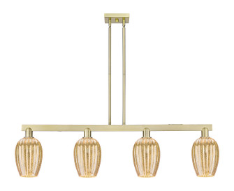 Arcadia Four Light Island Pendant in Antique Brass (405|716-4I-AB-G457-6ME)