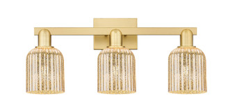 Arcadia Three Light Bath Vanity in Satin Gold (405|716-3W-SG-G559-5ME)