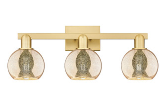 Arcadia Three Light Bath Vanity in Satin Gold (405|716-3W-SG-G128-6)