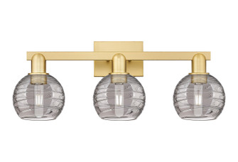 Arcadia Three Light Bath Vanity in Satin Gold (405|716-3W-SG-G1213-6CL)