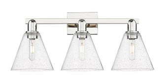 Arcadia Three Light Bath Vanity in Polished Nickel (405|716-3W-PN-GBC-84)