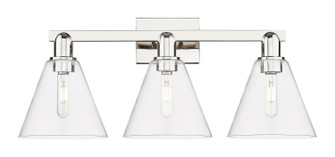 Arcadia Three Light Bath Vanity in Polished Nickel (405|716-3W-PN-GBC-82)