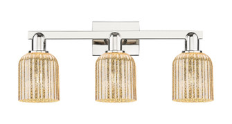 Arcadia Three Light Bath Vanity in Polished Nickel (405|716-3W-PN-G559-5ME)