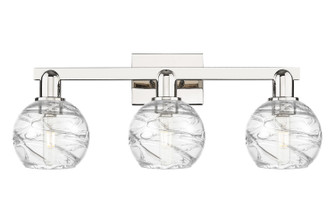 Arcadia Three Light Bath Vanity in Polished Nickel (405|716-3W-PN-G1213-6CL)