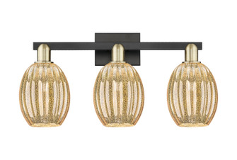 Arcadia Three Light Bath Vanity in Black Antique Brass (405|716-3W-BAB-G459-6ME)