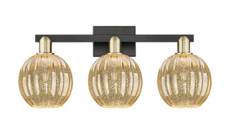 Arcadia Three Light Bath Vanity in Black Antique Brass (405|716-3W-BAB-G458-7ME)