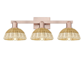 Arcadia Three Light Bath Vanity in Antique Copper (405|716-3W-AC-NBD2-75-NAT)