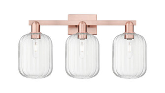 Arcadia Three Light Bath Vanity in Antique Copper (405|716-3W-AC-G460-7CL)