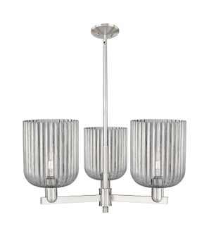Arcadia Three Light Pendant in Satin Nickel (405|716-3CR-SN-G559-8SM)
