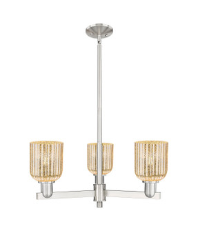 Arcadia Three Light Pendant in Satin Nickel (405|716-3CR-SN-G559-5ME)