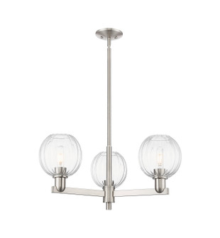 Arcadia Three Light Pendant in Satin Nickel (405|716-3CR-SN-G458-7CL)
