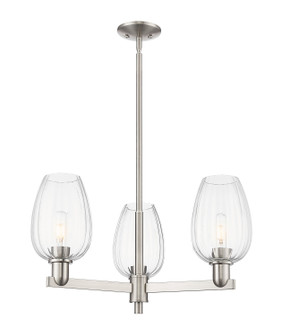Arcadia Three Light Pendant in Satin Nickel (405|716-3CR-SN-G457-6CL)