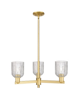 Arcadia Three Light Pendant in Satin Gold (405|716-3CR-SG-G559-5CL)