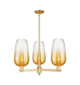 Arcadia Three Light Pendant in Satin Gold (405|716-3CR-SG-G484-7AM)