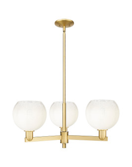 Arcadia Three Light Pendant in Satin Gold (405|716-3CR-SG-G483-8OP)