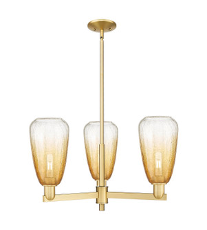 Arcadia Three Light Pendant in Satin Gold (405|716-3CR-SG-G480-6AM)