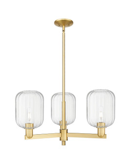 Arcadia Three Light Pendant in Satin Gold (405|716-3CR-SG-G460-7CL)