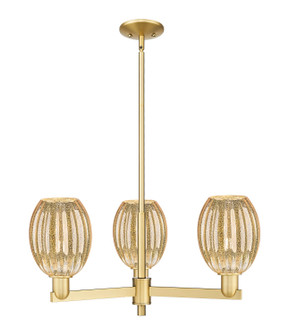 Arcadia Three Light Pendant in Satin Gold (405|716-3CR-SG-G459-6ME)
