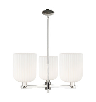 Arcadia Three Light Pendant in Polished Nickel (405|716-3CR-PN-G559-8GWH)