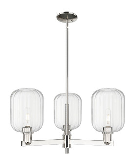 Arcadia Three Light Pendant in Polished Nickel (405|716-3CR-PN-G460-7CL)