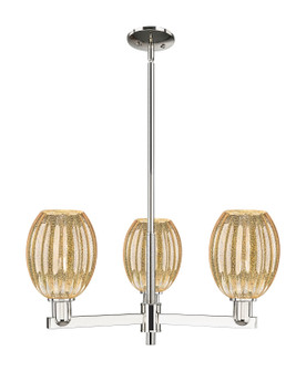 Arcadia Three Light Flush Mount in Polished Nickel (405|716-3CR-PN-G459-6ME)