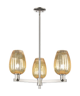 Arcadia Three Light Pendant in Polished Nickel (405|716-3CR-PN-G457-6ME)