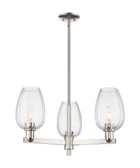 Arcadia Three Light Flush Mount in Polished Nickel (405|716-3CR-PN-G457-6CL)
