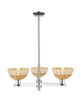 Arcadia Three Light Pendant in Polished Chrome (405|716-3CR-PC-NBD2-75-NAT)