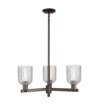 Arcadia Three Light Pendant in Oil Rubbed Bronze (405|716-3CR-OB-G559-5CL)