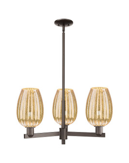 Arcadia Three Light Pendant in Oil Rubbed Bronze (405|716-3CR-OB-G457-6ME)