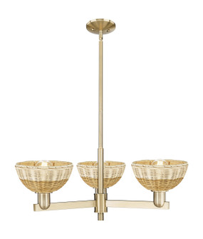 Arcadia Three Light Pendant in Champagne Bronze (405|716-3CR-CB-NBD2-75-NAT)