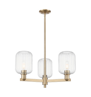 Arcadia Three Light Pendant in Champagne Bronze (405|716-3CR-CB-G460-7CL)
