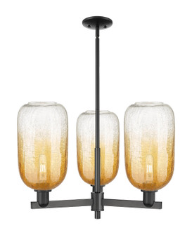 Arcadia Three Light Pendant in Matte Black (405|716-3CR-BK-G482-7AM)