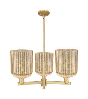 Arcadia Three Light Pendant in Brushed Brass (405|716-3CR-BB-G559-8ME)