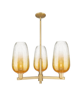 Arcadia Three Light Pendant in Brushed Brass (405|716-3CR-BB-G484-7AM)