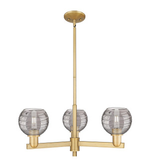 Arcadia Three Light Pendant in Brushed Brass (405|716-3CR-BB-G1213-6SM)