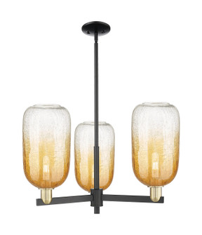 Arcadia Three Light Pendant in Black Antique Brass (405|716-3CR-BAB-G482-7AM)