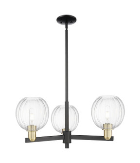 Arcadia Three Light Pendant in Black Antique Brass (405|716-3CR-BAB-G458-7CL)