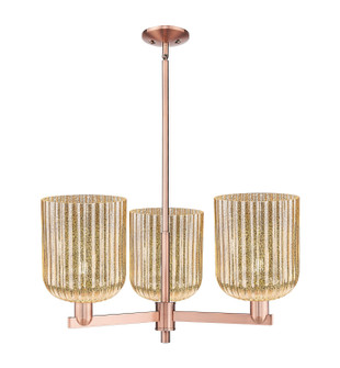 Arcadia Three Light Pendant in Antique Copper (405|716-3CR-AC-G559-8ME)