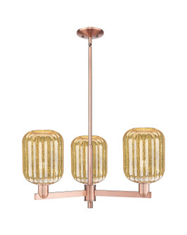 Arcadia Three Light Pendant in Antique Copper (405|716-3CR-AC-G460-7ME)