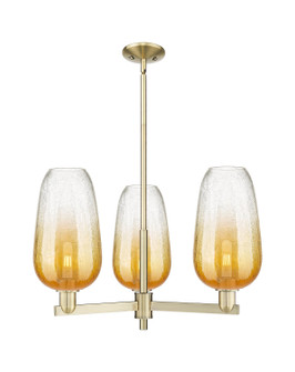 Arcadia Three Light Pendant in Antique Brass (405|716-3CR-AB-G484-7AM)