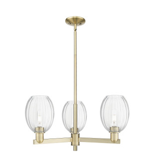 Arcadia Three Light Pendant in Antique Brass (405|716-3CR-AB-G459-6CL)