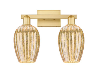 Arcadia Two Light Bath Vanity in Satin Gold (405|716-2W-SG-G457-6ME)