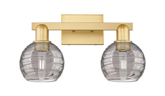 Arcadia Two Light Bath Vanity in Satin Gold (405|716-2W-SG-G1213-6SM)