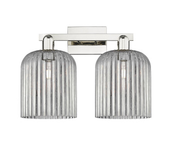 Arcadia Two Light Bath Vanity in Polished Nickel (405|716-2W-PN-G559-8SM)