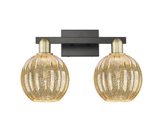 Arcadia Two Light Bath Vanity in Black Antique Brass (405|716-2W-BAB-G458-7ME)