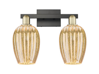 Arcadia Two Light Bath Vanity in Black Antique Brass (405|716-2W-BAB-G457-6ME)